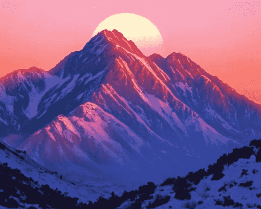 Olympus Mountain Sunset Diamond Painting