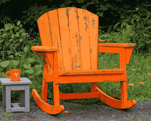 Orange Adirondack Chair Diamond Painting