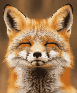 Orange Fox Cubs Diamond Painting