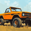 Orange International Scout Engines Diamond Painting