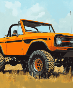 Orange International Scout Engines Diamond Painting