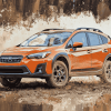 Orange Subaru Crosstrek Adventure Diamond Painting