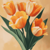 Orange Tulips Diamond Painting