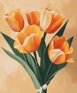 Orange Tulips Diamond Painting