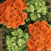 Orange and Green Rose Bouquets Diamond Painting