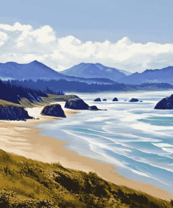 Oregon Beaches Diamond Painting