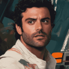 Oscar Isaac in Colorful Diamond Painting