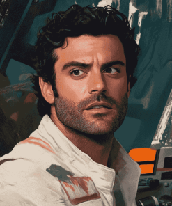 Oscar Isaac in Colorful Diamond Painting