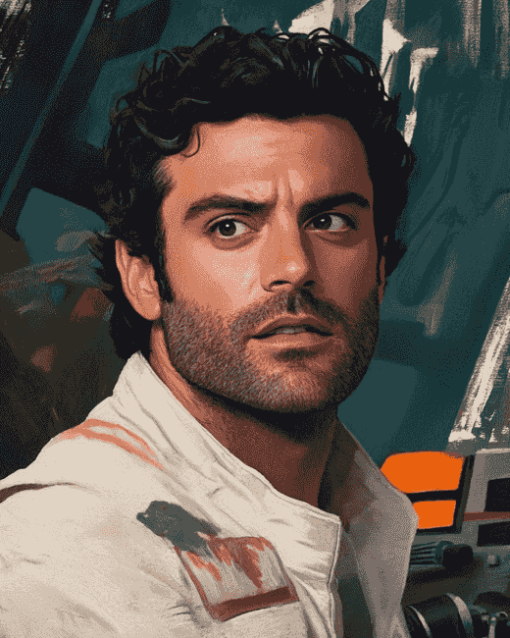 Oscar Isaac in Colorful Diamond Painting