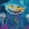 Oscar and Jellyfish Adventure Diamond Painting