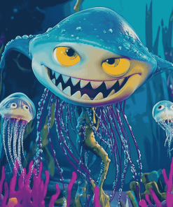 Oscar and Jellyfish Adventure Diamond Painting