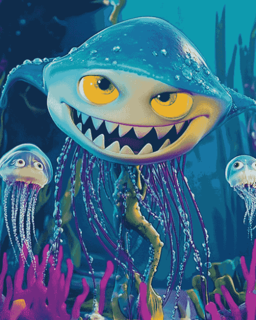 Oscar and Jellyfish Adventure Diamond Painting