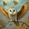 Owls and Butterflies Diamond Painting