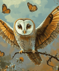 Owls and Butterflies Diamond Painting