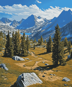 Pacific Crest Trail Landscape Diamond Painting