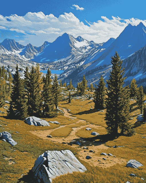 Pacific Crest Trail Landscape Diamond Painting