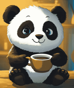 Panda Bear Cartoon Diamond Painting