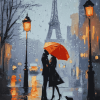 Paris Romance in the Rain Diamond Painting