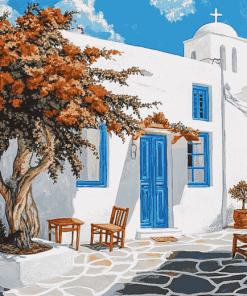 Paros Greece Island Diamond Painting