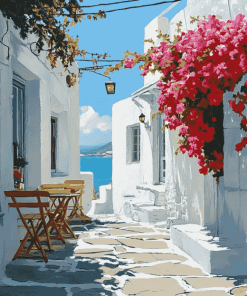 Paros Island Alleys Diamond Painting