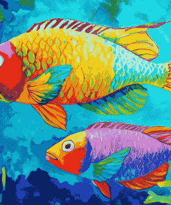 Parrot Fish Diamond Painting Art