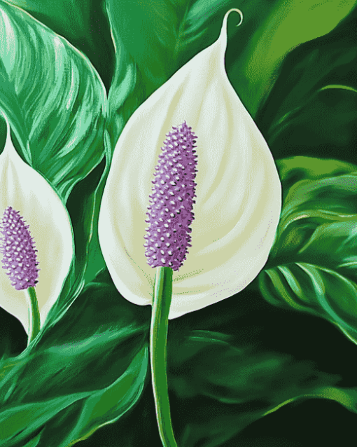 Peace Lily Blossom Diamond Painting