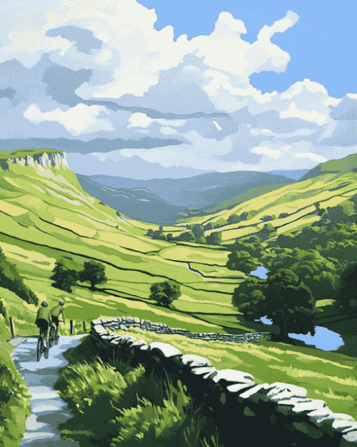 Peak District Cycling Adventure Diamond Painting