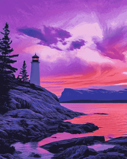 Peggies Cove Lighthouse Diamond Painting