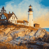 Pemaquid Point Lighthouse Diamond Painting