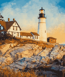 Pemaquid Point Lighthouse Diamond Painting