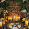 Pentacle with Flowers on Wiccan Altar Diamond Painting