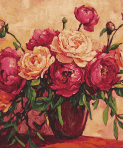 Peonies and Ranunculus Blossoms Diamond Painting