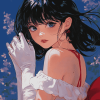 Perfect Blue Anime Girl Diamond Painting