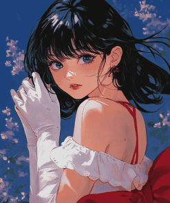 Perfect Blue Anime Girl Diamond Painting