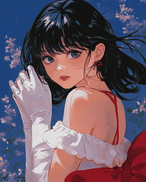 Perfect Blue Anime Girl Diamond Painting