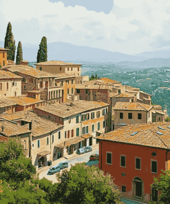 Perugia Buildings Diamond Painting