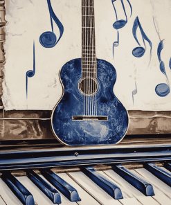 Piano and Guitar Harmony Diamond Painting