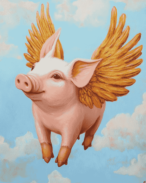 Piggies with Wings Diamond Painting