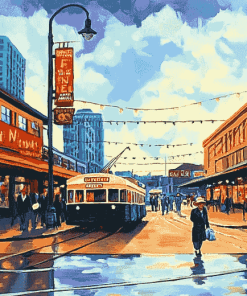 Pike Place Market Stores Diamond Painting