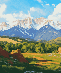 Pikes Peak Colorado Landscapes Diamond Painting