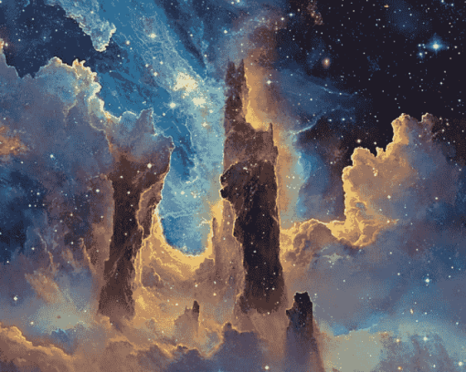 Pillars Of Creation Galaxy Diamond Painting