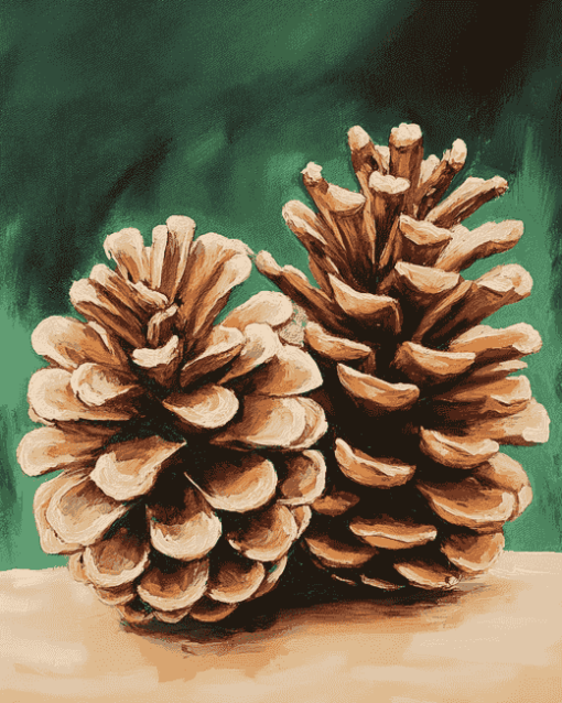 Pine Cone Tree Diamond Painting