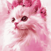 Pink Kitty Diamond Painting