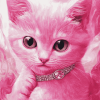 Pink Kitty Diamond Painting