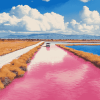 Pink Lakes of Australia Diamond Painting