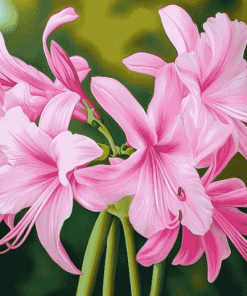 Pink Nerine Blossoms Diamond Painting