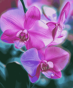 Pink Orchid Blossoms Diamond Painting