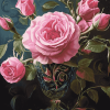 Pink Rose Blossoms Diamond Painting