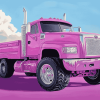 Pink Truck Engines Diamond Painting