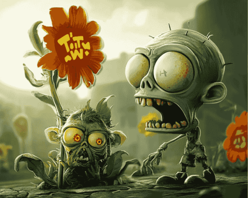 Plants Vs Zombies Fantasy Diamond Painting